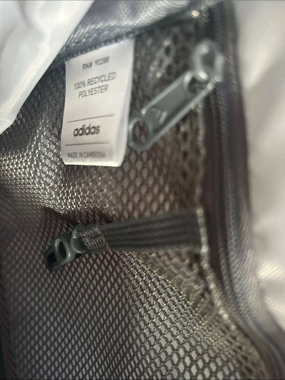 adidas Powder Blue Mini Backpack with Gray Mesh Pockets - Picture 6 of 6